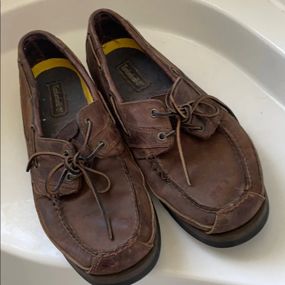 TIMBERLAND Leather Boat Shoes 12M